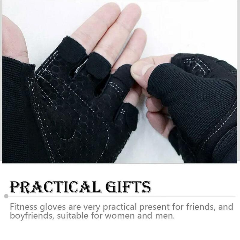 Fitness Exercise Wrist Guard Training Bicycle Anti-skid Half Gloves Shockproof Fitness Exercise Finger Protective Z7P5
