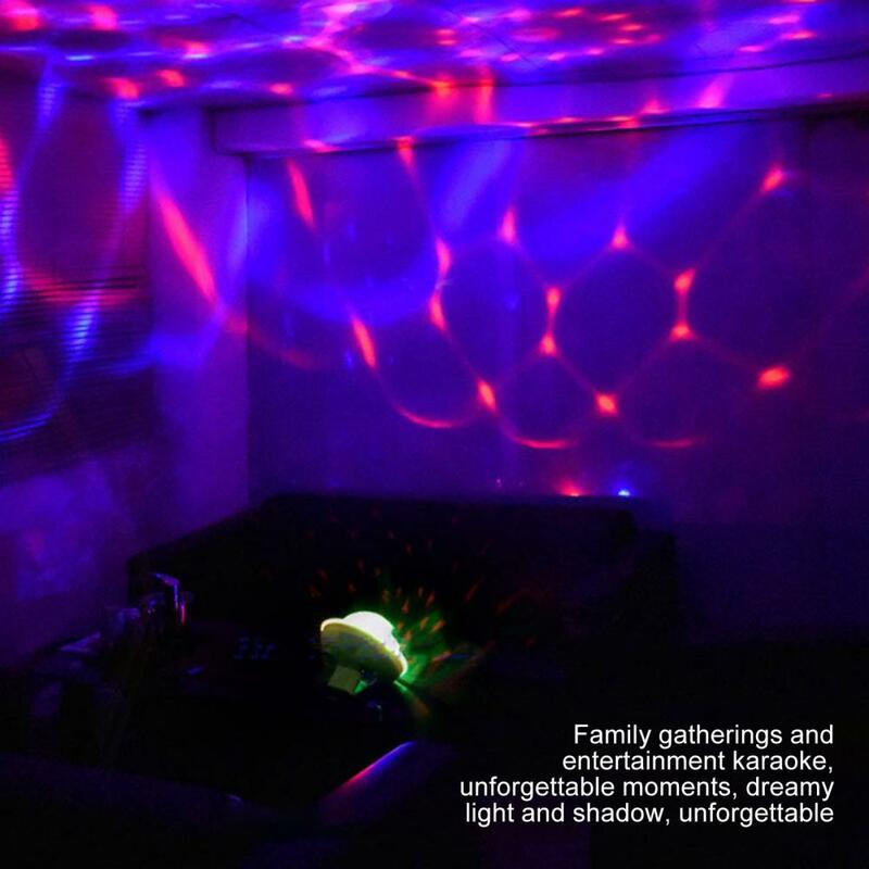 Освещение для дискотеки со звуковой активацией, разноцветное мини-освещение для дискотеки, светодиодная Вращающаяся сцена, светильник для бара для записи