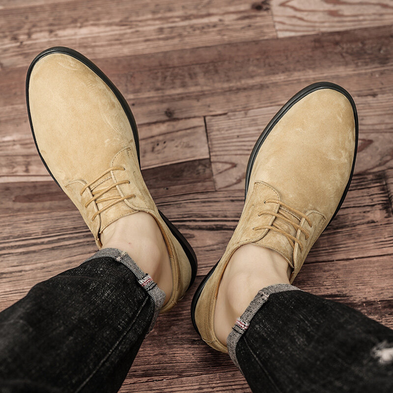 Złote drzewko buty Derby dla mężczyzn formalne na niskim obcasie wygodne skórzane mokasyny modne męskie obuwie biznesowe na co dzień impreza rekreacyjna