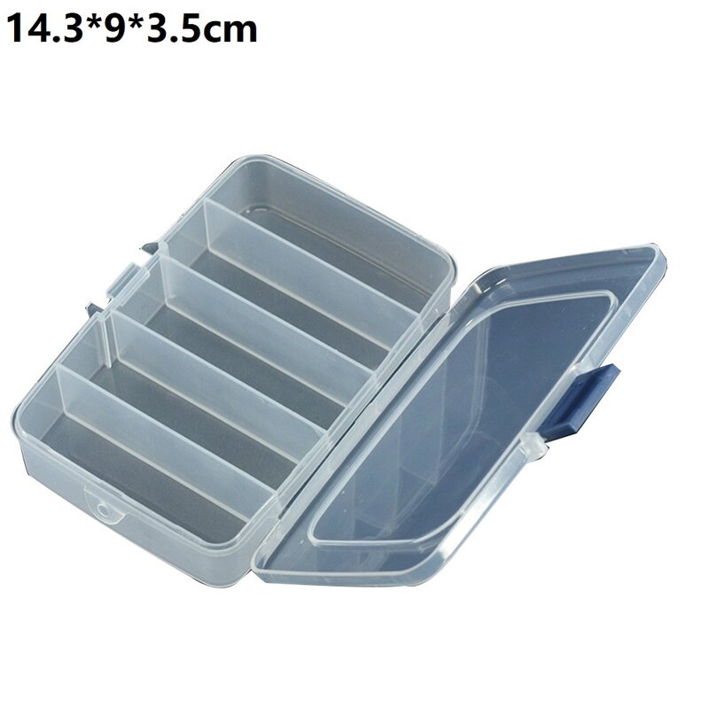 Boîte de rangement en plastique translucide pour vis à outils, conteneur de petite pièce pour matériel de pêche