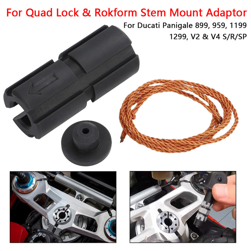 For Ducati Panigale Quad Lock & Rokform Stem Mount Adaptor 899 959 V2 V4 S/R/SP