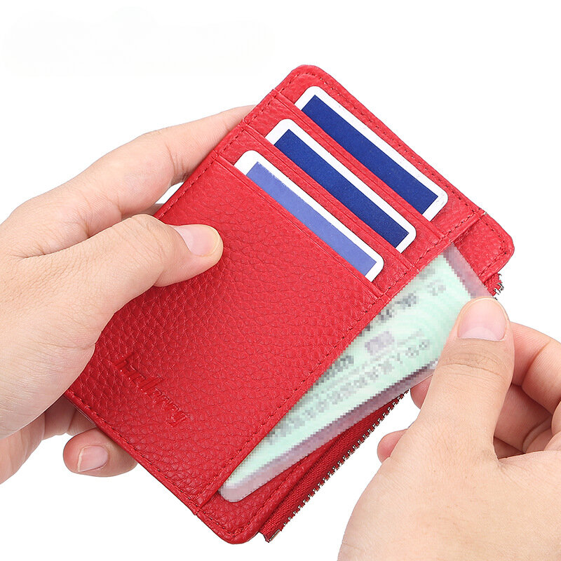 الرجال والنساء متعددة الوظائف رقيقة جدا بطاقة حقيبة ، قصيرة غطاء رخصة القيادة ، حقيبة بطاقة البنك