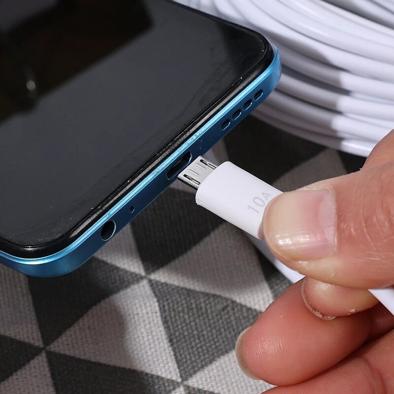 Cable Micro USB de carga rápida de alta velocidad, 10A, para Samsung Galaxy S7, S6, PS4, MP3, TV Stick, Cables de datos para teléfonos Android