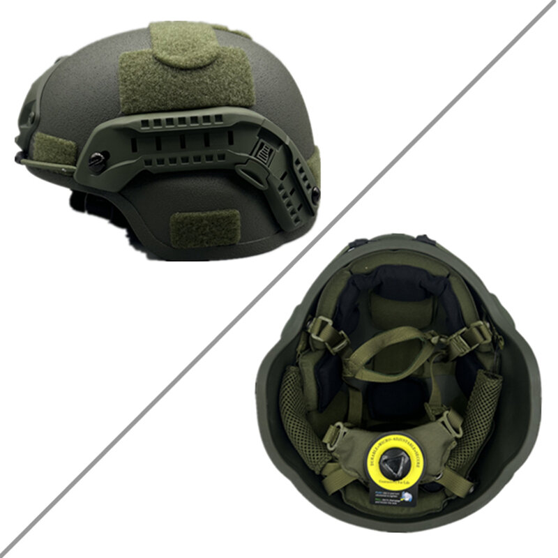 MICH casco tattico antisommossa e antiurto protezione per casco da allenamento all'aperto dell'esercito in fibra di vetro di alta qualità fodera Wendy