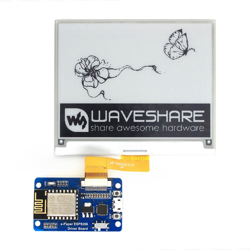Waveshare 범용 전자 종이 드라이버 보드, 와이파이 SoC ESP8266, 모든 Waveshare SPI E 잉크 및 Arduino 인터페이스 지원