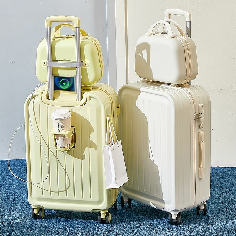2024 nuova valigia combinata valigia Trolley da donna di grande capacità valigia da viaggio per studenti resistente e durevole