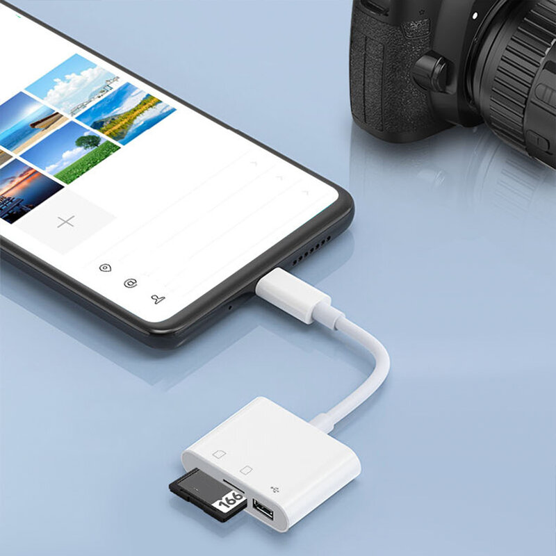 Lettore di schede 3 In 1 TF Camera Sd Memory Card Typec USB Conversion Head adattatore OTG per Huawei per Xiaomi per Samsung