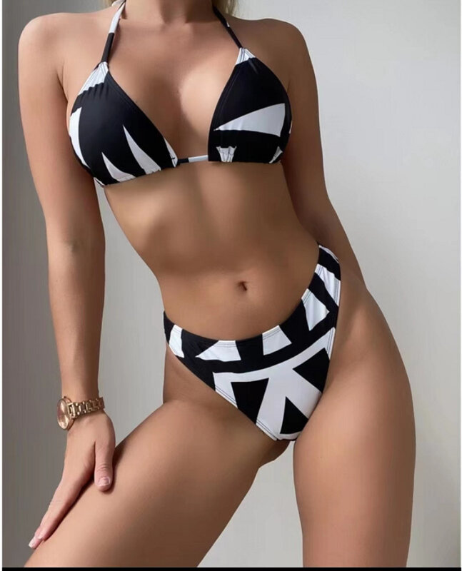 Bade bekleidung Frauen neue sexy dreiteilige Split Bikini Damen Bade bekleidung Strand Stil Blumen druck Bikini mit hoher Taille