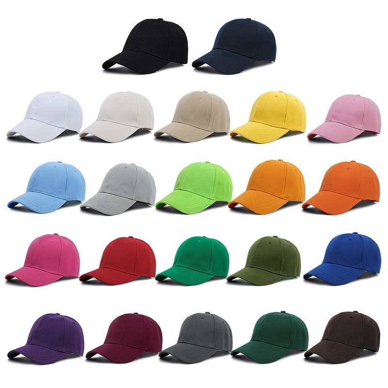 ユニセックス複数カラー野球帽、キャップをピークに、単色、調節可能な、ユニセックス帽子、スポーツシェード、春、夏、お父さん
