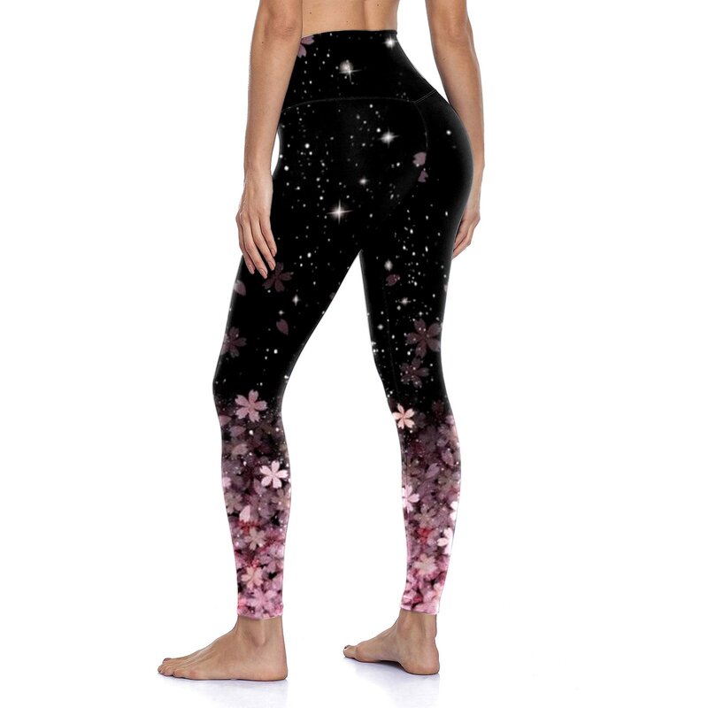 2024 Women's Casual Tight Fitting Yoga Leggings Costume Workout Fitness Elastic Waist Costume Fashionable Printed Pattern Decor