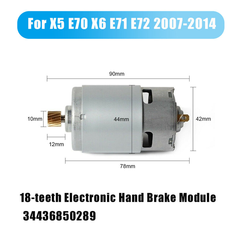 18-zębowy siłownik elektroniczny hamulec ręczny postojowego moduł hamulca ręcznego 34436850289 dla BMW X5 E70 X6 E71 E72