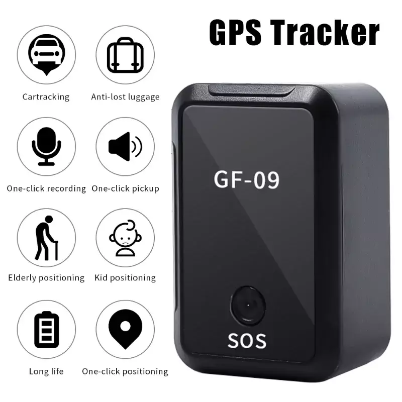 GF-09 Mini Car GPS Tracker Anti-lost Locator Device Real Time Tracking Recording Magnetic Mount GF09 GF07 SIM Positioner Wifi