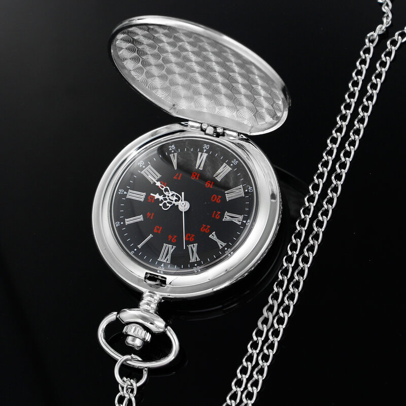 Srebrny tato, kocham cię najbardziej prezent świąteczny kwarcowy zegarek kieszonkowy męski wysokiej jakości naszyjnik zegar wisiorek biżuteria na prezent