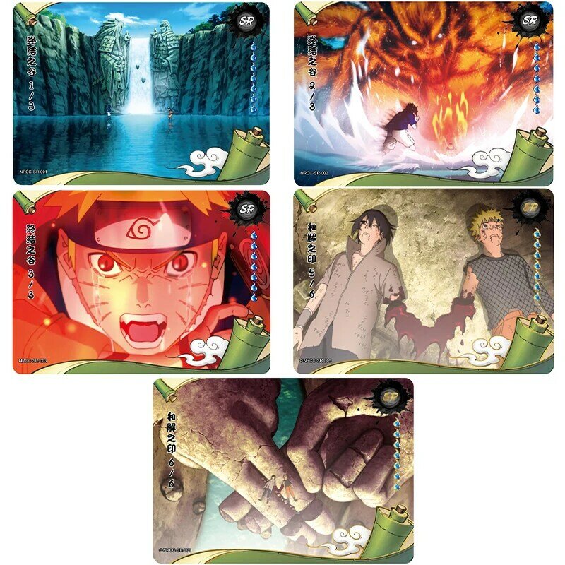 Layou kartu Naruto asli baru koleksi bawaan kartu Ninja Age paket khusus SP Uzumaki Naruto MR Pain mainan hadiah kartu permainan anak-anak