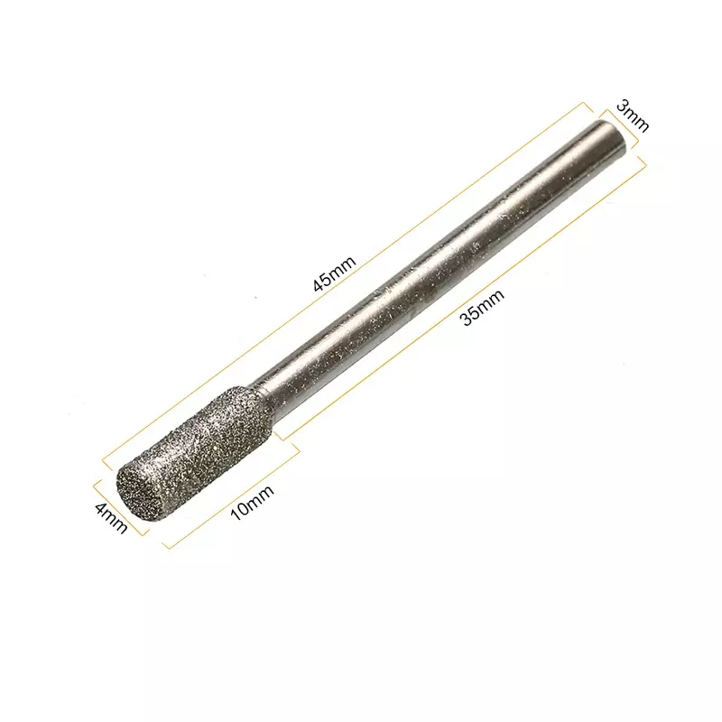 Алмазное покрытие цилиндрическая заточка 4 мм точилка для бензопилы каменная пилка цепная пила заточка резьба шлифовальные инструменты 30 шт.