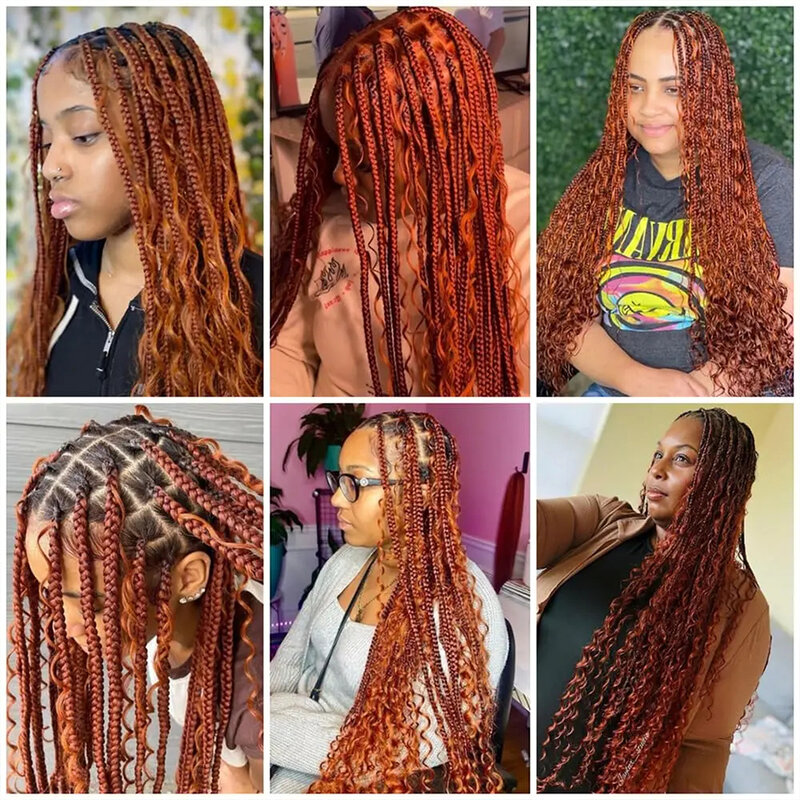 Kubisch # orange gefärbtes menschliches Haar Bulk Deep Wave menschliches Haar zum Flechten unverarbeitet ohne Schuss Vingin Haar Bulk Extensions