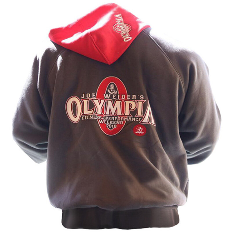 Olympia-Hoodies masculinos para musculação, moletom fitness, pulôver, treino masculino, jaqueta com capuz, roupas de ginástica, roupas esportivas, 2023