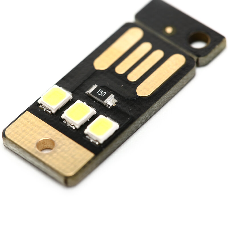 LLavero de luz LED de bolsillo para ordenador portátil y PC, minitarjeta de bolsillo de 5 piezas, 0,2 W, USB, lámpara de noche