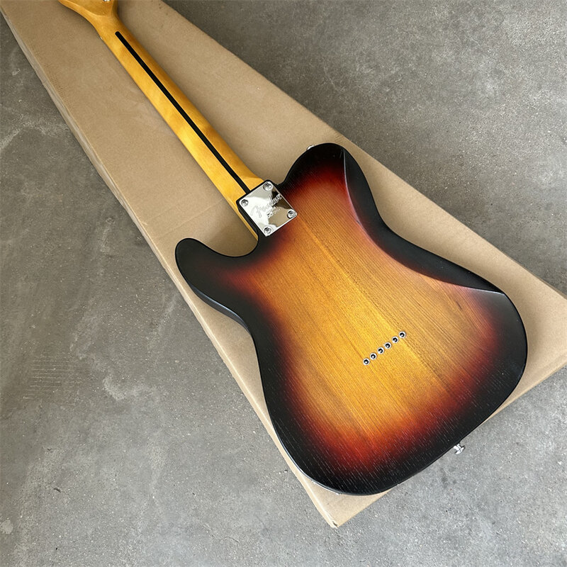 Nitro-Painted ASH madeira guitarra elétrica, cor do sol, frete grátis, atacado e varejo, em estoque