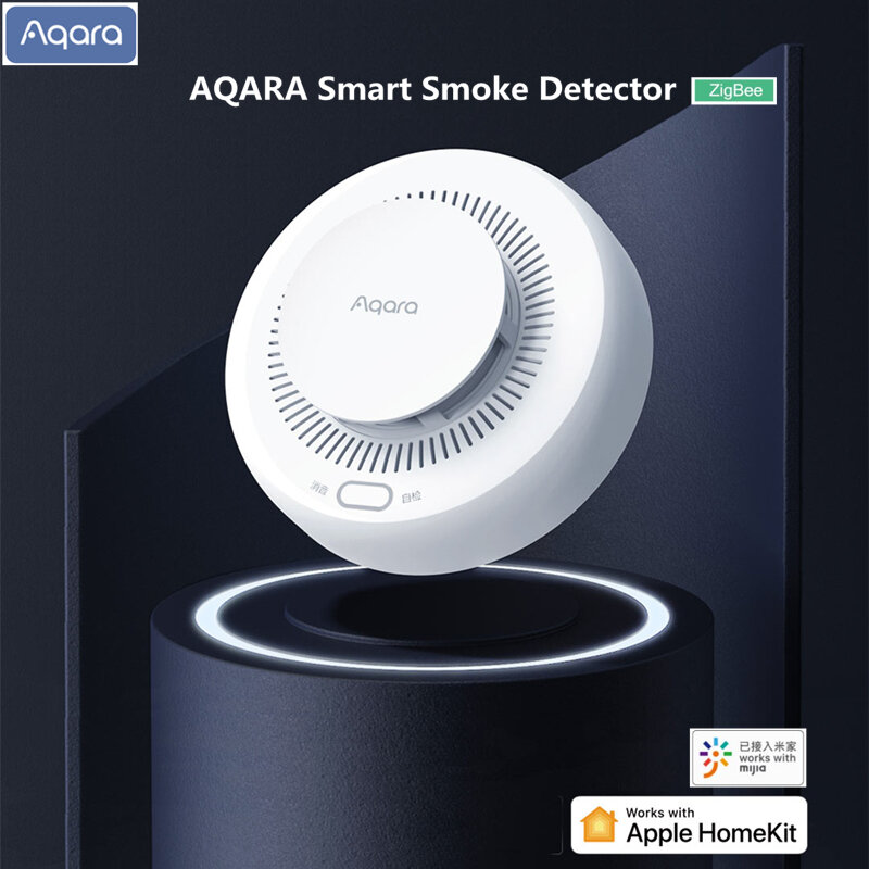 Aqara สมาร์ทเครื่องตรวจจับควันคาร์บอนมอนอกไซด์ Wireless Induction Sensor Smoke Alarm สัญญาณเตือนแก๊ส Fire Protection หน้าแรกสัญญาณเตือนภัย