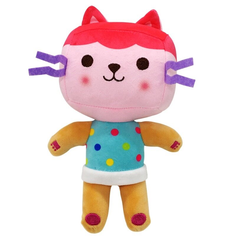 New Gabby Dollhouse Plush Toy Mercat Cartoon Stuffed Animals Smiling Cat Car Cat Hug Gaby Girl Dolls Kids Christmas Gifts