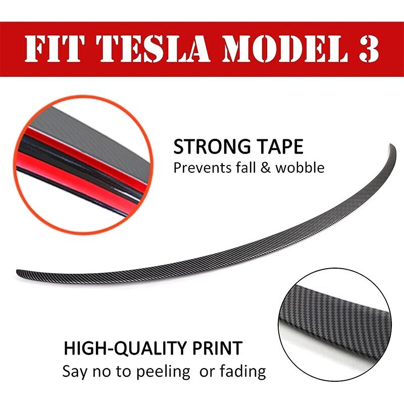 For Tesla Model 3 Spoilers Wings for Tesla Model 3 2023 Accessories Rear Trunk ABS Spoiler Wing Tail Exterior Parts Accsesories