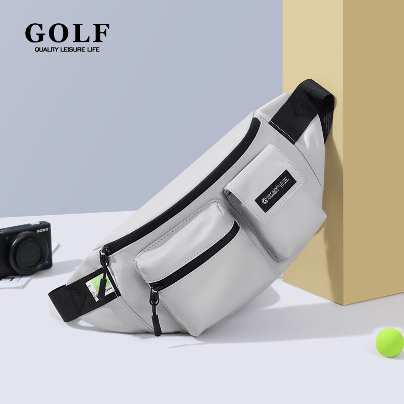 Bolso de pecho de Golf para hombre, Mochila pequeña de estilo japonés informal, bandolera de cintura de gran capacidad, a la moda