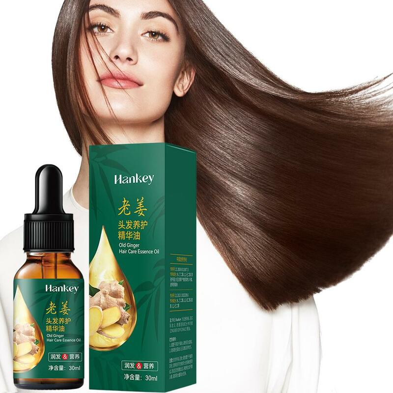 30ML Ginger Essential Oil Anti-loss Hair Regrowth Serum Treatment Baldness Prevent Hair Fast Growth Care Alopecia W8D4