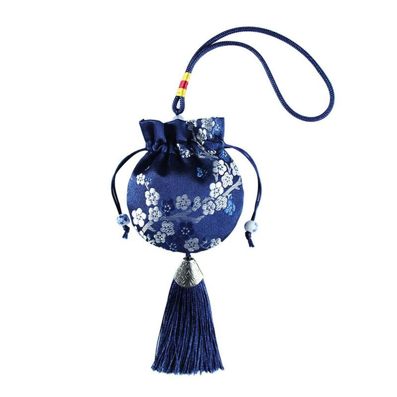 Chinese Silk Style Brocado Saco Bordado, Embroidery Sachet Cloth Bags, Tassel Pendant, Drawstring Bag para Jóias Gift Ta