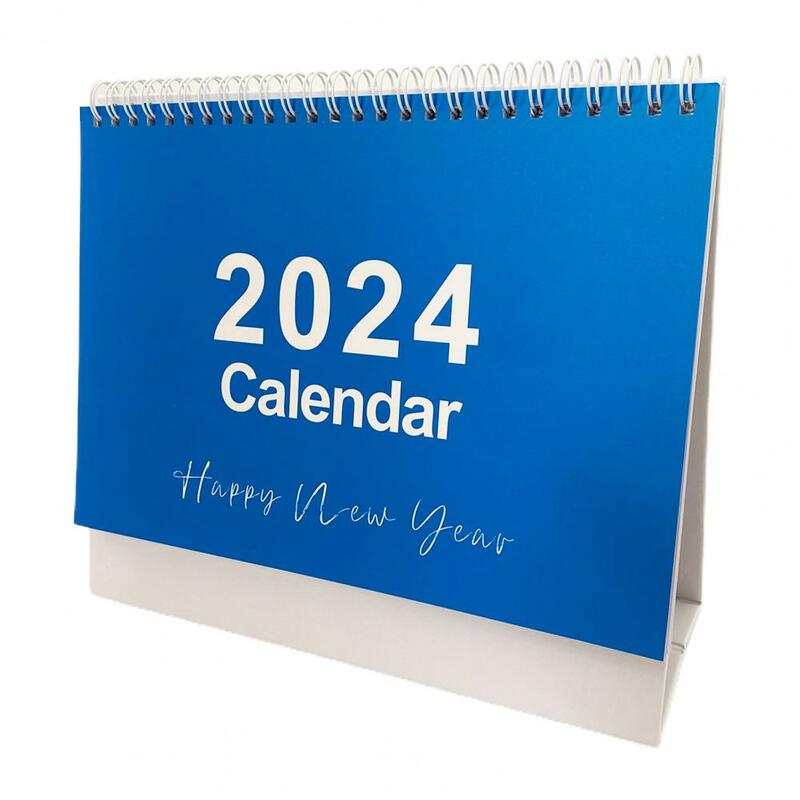 英語の卓上カレンダーページターニング印刷、テーブルデコレーション、オフィス、学用品、2024年