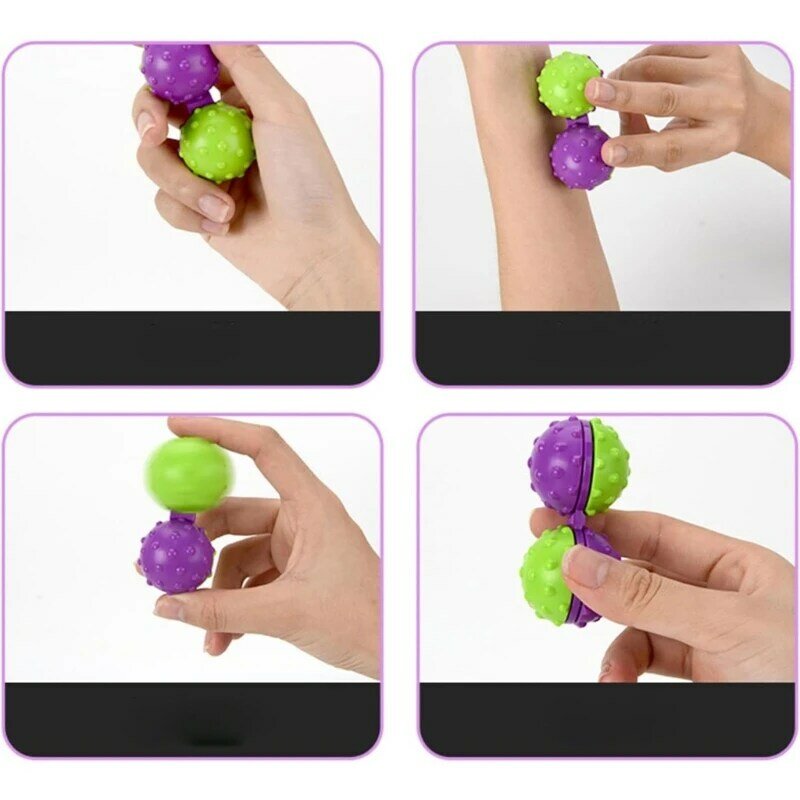 Милый гравитационный массажный шарик, игрушка для детей, декомпрессионная игрушка с гироскопами на кончиках пальцев для детей,
