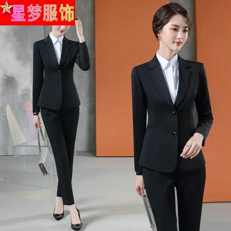 20912 Pak Lente Herfstkleding Nieuw Koreaans Mode-Temperamentpak Professionele Casual Colbert Voor Dames