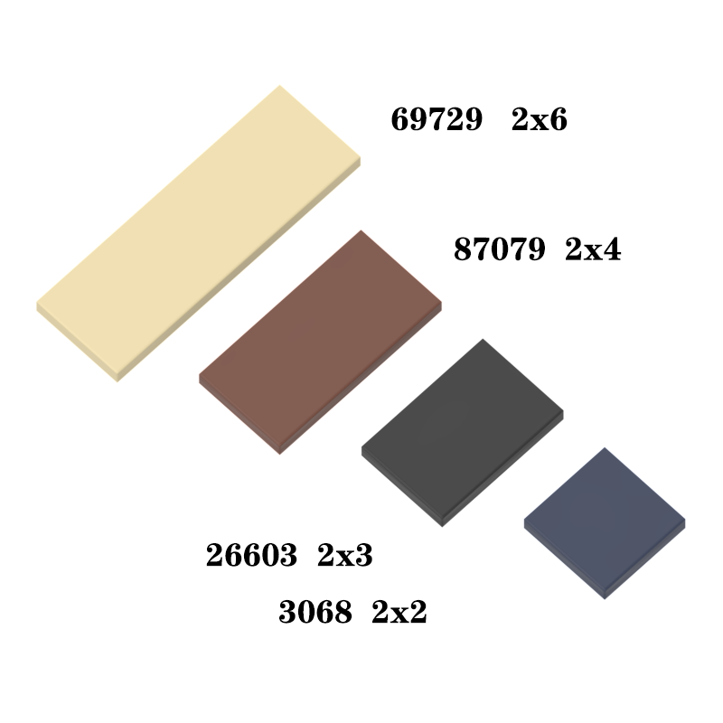 Bloques de construcción compatibles con 3068, 87079, bloques de construcción de partículas pequeñas 2x2, 2x6, 2x4, 2x3, panel de luz, azulejos de pared MOC