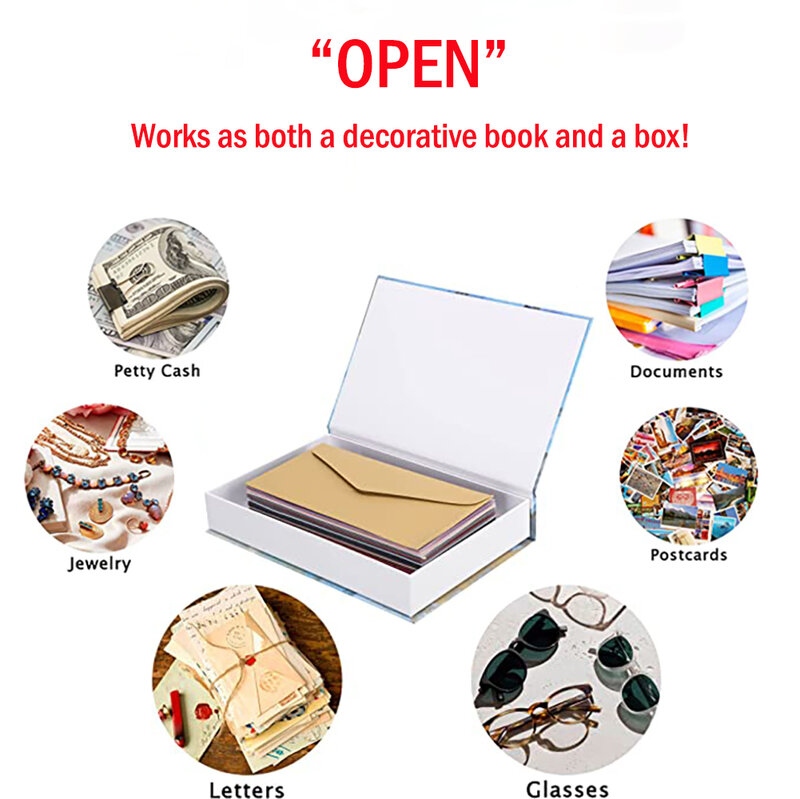 Kotak Penyimpanan Buku Simulasi Dapat Dibuka Kit Buku Palsu Mewah untuk Dekorasi Meja Kopi Buku Villa Hotle Dekorasi Rumah Menembak Pro