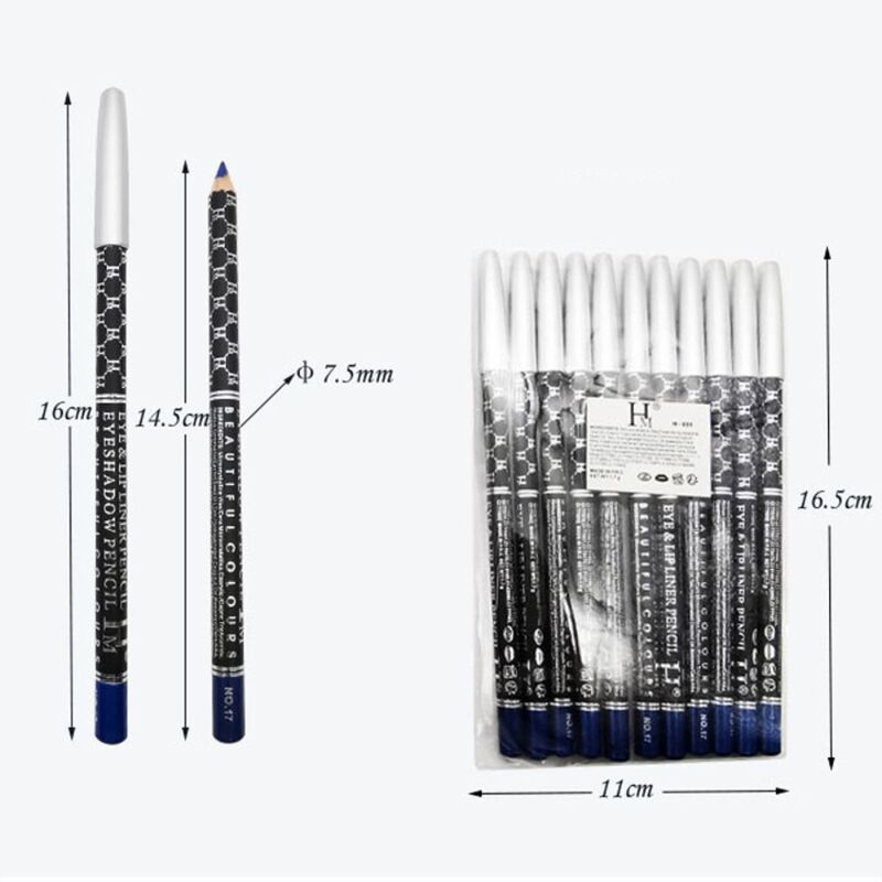 6PCS Long Lasting Eyeshadow Easy to Color Waterproof Non-smudging Lip Pencil Brighten Eyeliner Pen Women