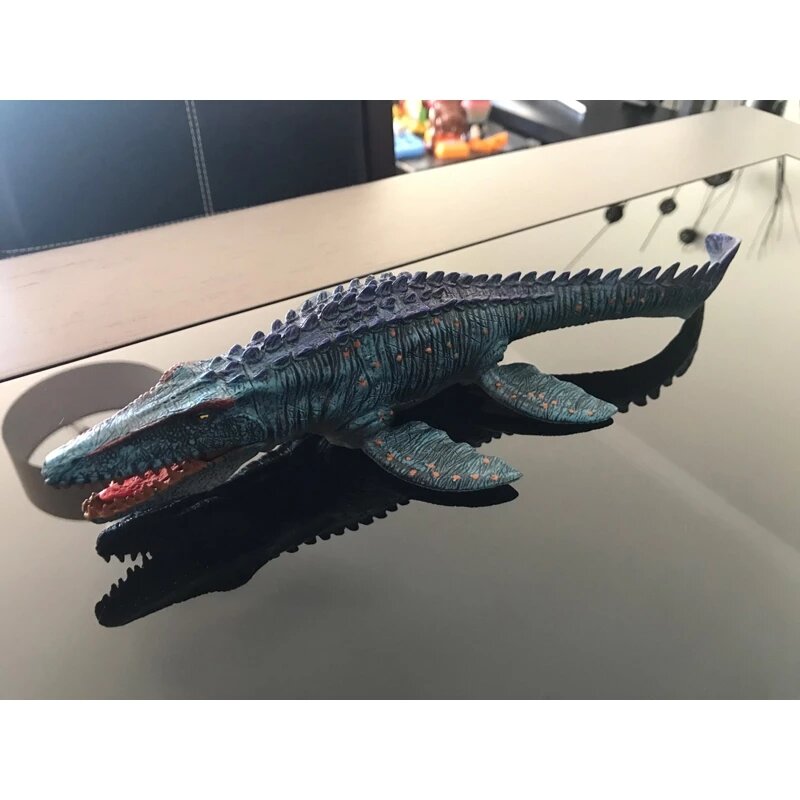 Ocean życie morskie imitacja dinozaura Model zwierzęcia Plesiosaur mosazaur figurki jurajski Dinossauro Model świata zabawki dla dzieci