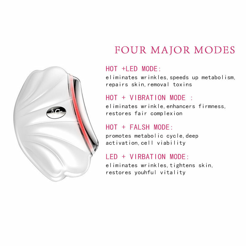 Masajeador de Lifting Facial, herramienta de MASAJE Gua Sha de microcorriente para rejuvenecimiento de la piel, antiarrugas, vibración