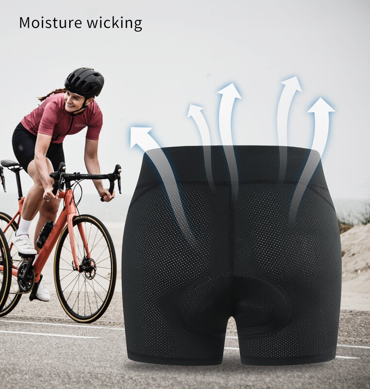 Spodenki rowerowe WOSAWE damskie spodenki do jazdy na rowerze letnie MTB odporne na wstrząsy rajstopy rowerowe 3D wyścielane żelem Pro Bike Team spodenki wyścigowe