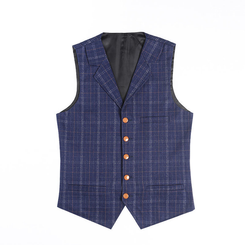 XX477Slim fit vest cotton and linen waistcoat casual suit vest large size waistcoat