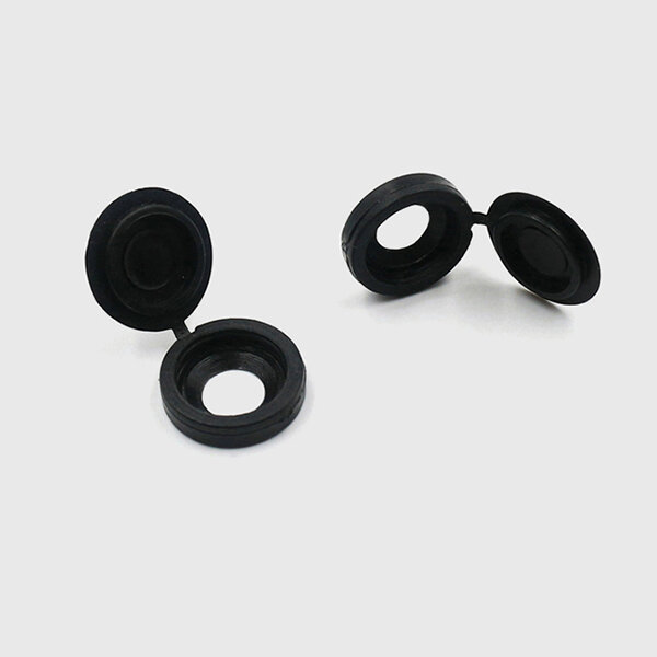 Tapa de rosca para lavadora, cubierta con bisagras, color negro, paquete de 50 unidades