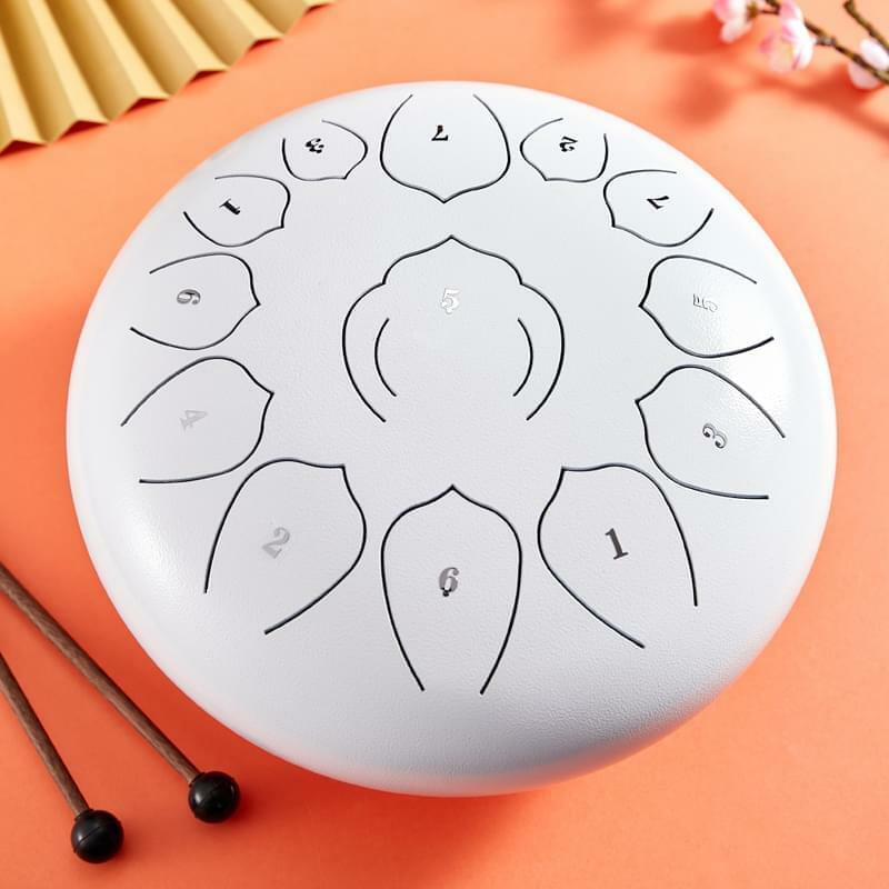 Hot Sale Useful Percussion Musical Instruments Handpan Best Bas Steel Tongue Drum 10inch 13 Notes Hand Drum