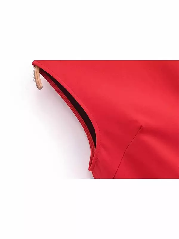 Женское мини-платье с боковым карманом, повседневное винтажное платье с круглым вырезом и молнией сбоку, новинка 2024