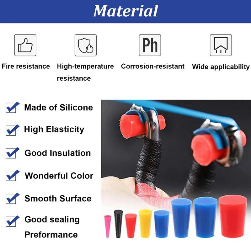 105Pcs High Temp Masking Plugs Powder Coating Silicone Cone Plugs Assortment Kit 8 Different Sizes Multicolor Car Accessories