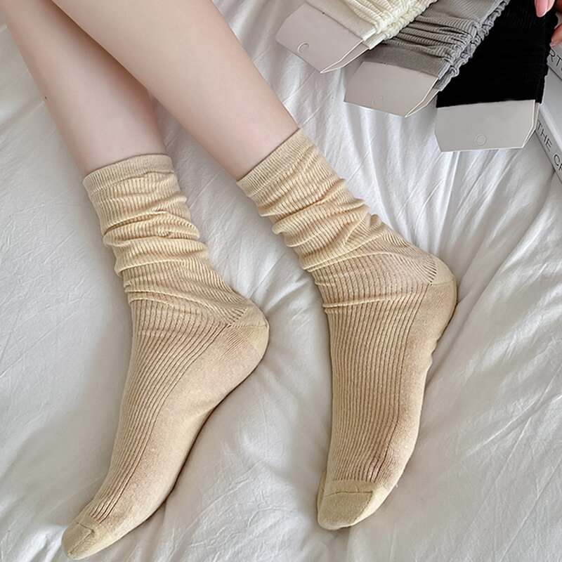 Модные кавайные однотонные носки, высококачественные весенне-летние носки, свободные дышащие антибактериальные дезодорирующие носки карамельных цветов