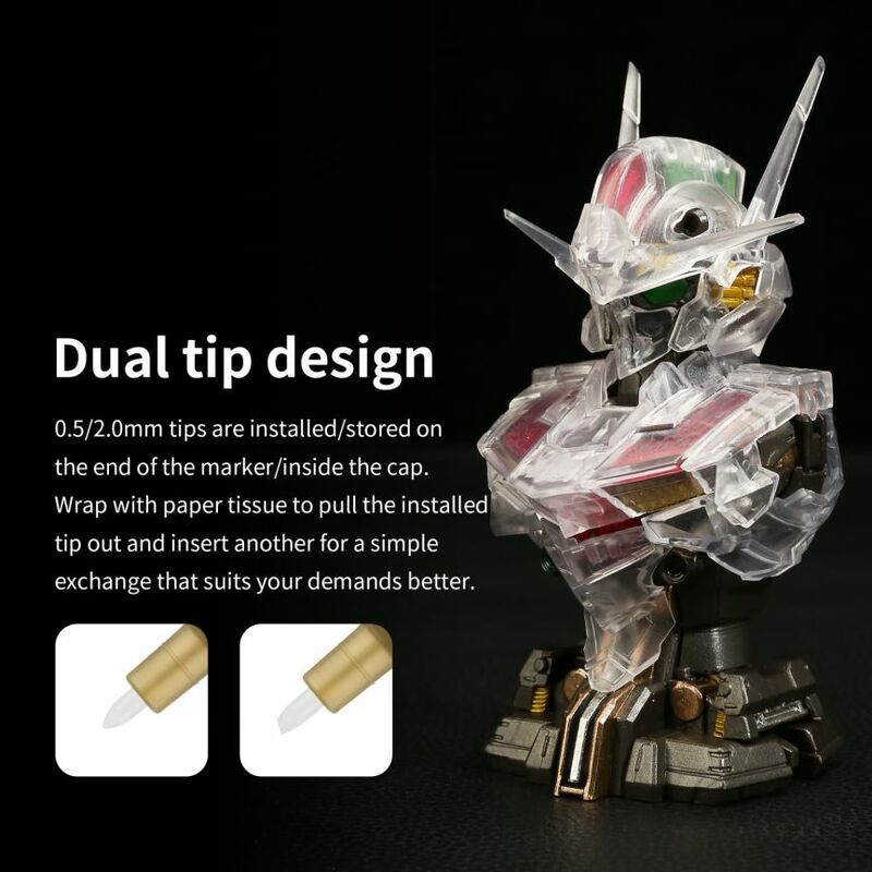 DSPIAE-rotuladores de colores supermetálicos MKA para modelo Gundam Mecha, herramienta de manualidades, 12 colores