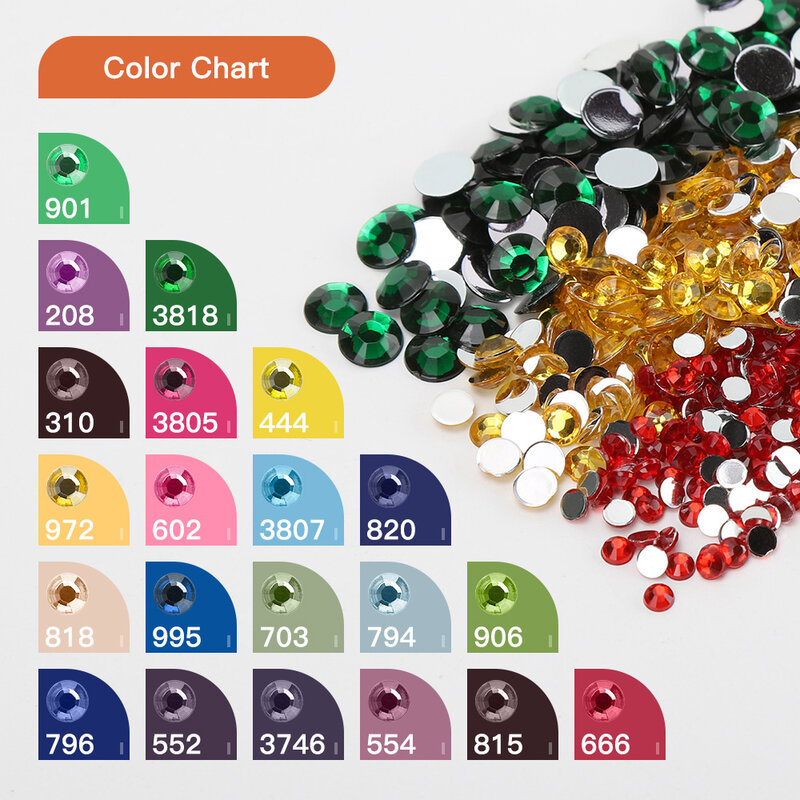 Diamond Painting Beads  21 Colors Round 5D Diamond Painting Accessories Crafts Diamonds are Divided Into Small, Medium and Large