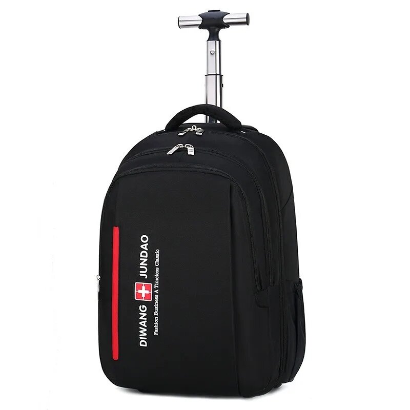 LEINASEN Oxford torba podróżna na ramię mężczyzn biznesowa na kółkach torba komputerowa koła walizki podręczny na toczącym się plecaku bagażowym