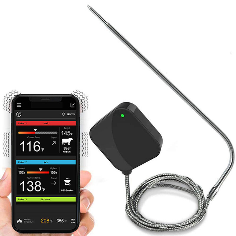 Bluetooth-термометр для барбекю, умный беспроводной прибор для измерения температуры, для кухни, мяса, гриля