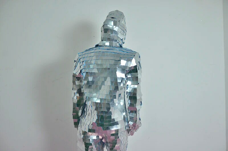 Vestito per costumi da specchio per adulti in argento personalizzato con prestazioni popolari per club