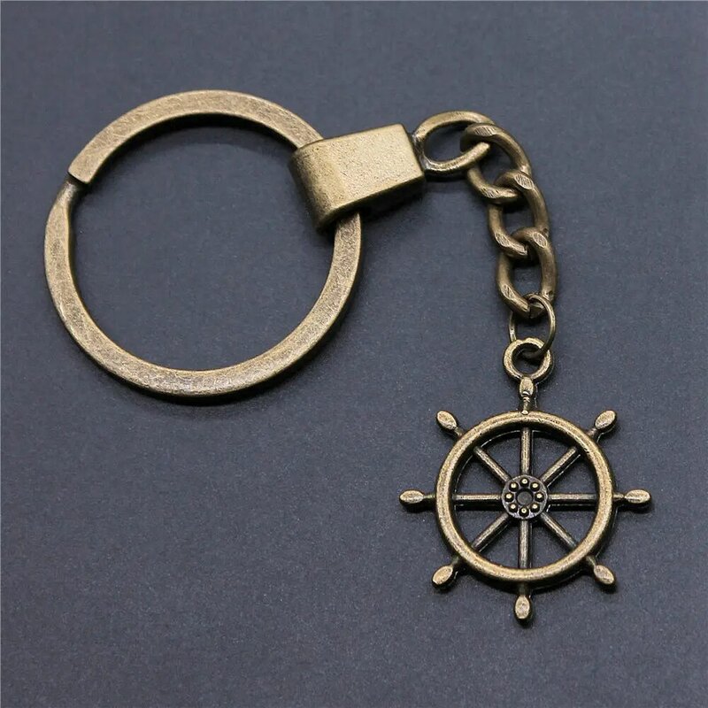 Vintage Jewelry Keyrings Pendant Key Tools Handmade Ring Size 30mm